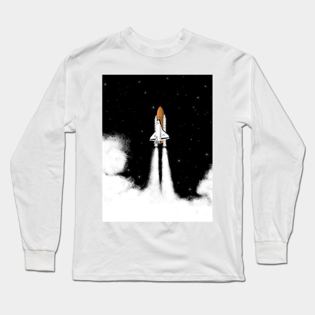 Shuttle Launch Long Sleeve T-Shirt by euglenii